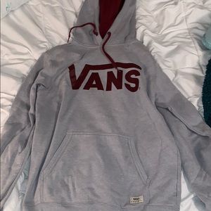 Grey and maroon vans sweatshirt